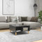 vidaXL - Salontafel - 60x60x30 - cm - bewerkt - hout - hoogglans - grijs