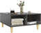vidaXL - Salontafel - 60x60x30 - cm - bewerkt - hout - hoogglans - grijs