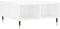vidaXL - Salontafel - 60x60x30 - cm - bewerkt - hout - hoogglans - wit