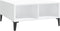 vidaXL - Salontafel - 60x60x30 - cm - bewerkt - hout - hoogglans - wit