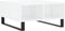 vidaXL - Salontafel - 60x60x30 - cm - bewerkt - hout - hoogglans - wit