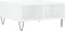 vidaXL - Salontafel - 60x60x30 - cm - bewerkt - hout - hoogglans - wit