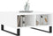 vidaXL - Salontafel - 60x60x30 - cm - bewerkt - hout - hoogglans - wit