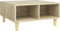 vidaXL - Salontafel - 60x60x30 - cm - bewerkt - hout - sonoma - eikenkleurig