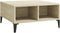 vidaXL - Salontafel - 60x60x30 - cm - bewerkt - hout - sonoma - eikenkleurig