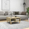 vidaXL - Salontafel - 60x60x30 - cm - bewerkt - hout - sonoma - eikenkleurig