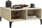vidaXL - Salontafel - 60x60x30 - cm - bewerkt - hout - sonoma - eikenkleurig