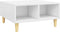 vidaXL - Salontafel - 60x60x30 - cm - bewerkt - hout - wit