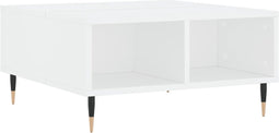 vidaXL - Salontafel - 60x60x30 - cm - bewerkt - hout - wit