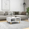 vidaXL - Salontafel - 60x60x30 - cm - bewerkt - hout - wit