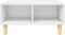 vidaXL - Salontafel - 60x60x30 - cm - bewerkt - hout - wit