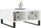 vidaXL - Salontafel - 60x60x30 - cm - bewerkt - hout - wit