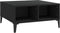 vidaXL - Salontafel - 60x60x30 - cm - bewerkt - hout - zwart