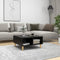 vidaXL - Salontafel - 60x60x30 - cm - bewerkt - hout - zwart