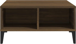 vidaXL - Salontafel - 60x60x30 - cm - spaanplaat - bruin - eikenkleur