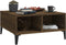 vidaXL - Salontafel - 60x60x30 - cm - spaanplaat - bruin - eikenkleur