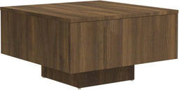 vidaXL - Salontafel - 60x60x31,5 - cm - bewerkt - hout - bruin - eikenkleur