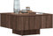 vidaXL - Salontafel - 60x60x31,5 - cm - bewerkt - hout - bruin - eikenkleur