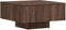 vidaXL - Salontafel - 60x60x31,5 - cm - bewerkt - hout - bruin - eikenkleur