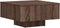 vidaXL - Salontafel - 60x60x31,5 - cm - bewerkt - hout - bruin - eikenkleur