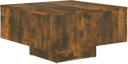 vidaXL - Salontafel - 60x60x31,5 - cm - bewerkt - hout - gerookt - eikenkleurig