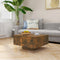 vidaXL - Salontafel - 60x60x31,5 - cm - bewerkt - hout - gerookt - eikenkleurig