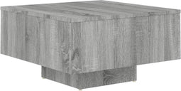 vidaXL - Salontafel - 60x60x31,5 - cm - bewerkt - hout - grijs - sonoma - eikenkleurig
