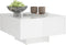 vidaXL - Salontafel - 60x60x31,5 - cm - bewerkt - hout - hoogglans - wit