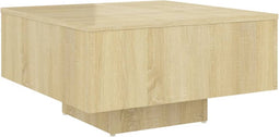 vidaXL - Salontafel - 60x60x31,5 - cm - bewerkt - hout - sonoma - eikenkleurig