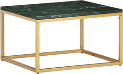 vidaXL - Salontafel - 60x60x35 - cm - echt - steen - met - marmeren - textuur - groen