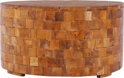 vidaXL - Salontafel - 60x60x35 - cm - massief - teakhout