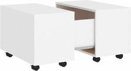 vidaXL - Salontafel - 60x60x38 - cm - bewerkt - hout - wit