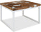 vidaXL - Salontafel - 60x60x40 - cm - teakhout - en - hars