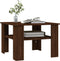 vidaXL - Salontafel - 60x60x42 - cm - bewerkt - hout - bruin - eikenkleur