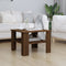 vidaXL - Salontafel - 60x60x42 - cm - bewerkt - hout - bruin - eikenkleur
