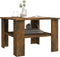 vidaXL - Salontafel - 60x60x42 - cm - bewerkt - hout - gerookt - eikenkleurig