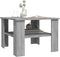 vidaXL - Salontafel - 60x60x42 - cm - bewerkt - hout - grijs - sonoma - eiken