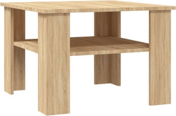 vidaXL - Salontafel - 60x60x42 - cm - bewerkt - hout - sonoma - eikenkleurig