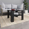 vidaXL - Salontafel - 60x60x42 - cm - bewerkt - hout - zwart