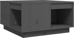 vidaXL - Salontafel - 60x61x32,5 - cm - massief - grenenhout - grijs