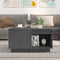 vidaXL - Salontafel - 60x61x32,5 - cm - massief - grenenhout - grijs