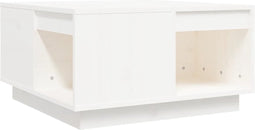 vidaXL - Salontafel - 60x61x32,5 - cm - massief - grenenhout - wit