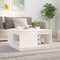 vidaXL - Salontafel - 60x61x32,5 - cm - massief - grenenhout - wit