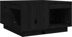 vidaXL - Salontafel - 60x61x32,5 - cm - massief - grenenhout - zwart