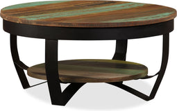 vidaXL - Salontafel - 65x32 - cm - massief - gerecycled - hout
