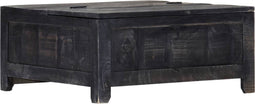vidaXL - Salontafel - 65x65x30 - cm - massief - mangohout - zwart