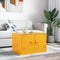 vidaXL - Salontafel - 67x50x44 - cm - staal - geel