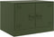 vidaXL - Salontafel - 67x50x44 - cm - staal - olijfgroen