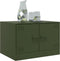 vidaXL - Salontafel - 67x50x44 - cm - staal - olijfgroen