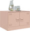 vidaXL - Salontafel - 67x50x44 - cm - staal - roze
